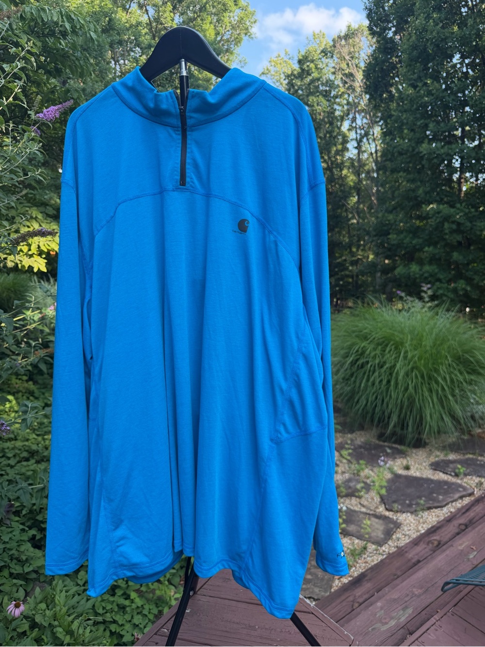 Carhartt Men’s Bright Blue Quarter-Zip Pullover- Size 3X